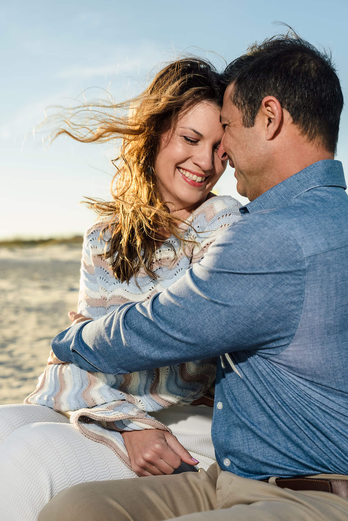 Vertical engagement portrait in natural light