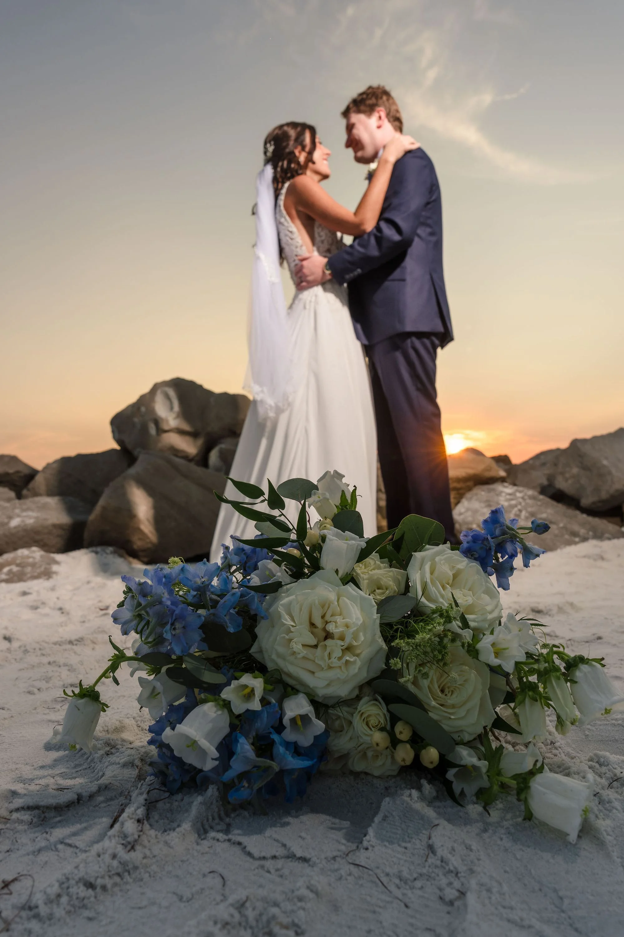 John + Julie wedding gallery beach wedding portrait by 8nfinity Photography 198