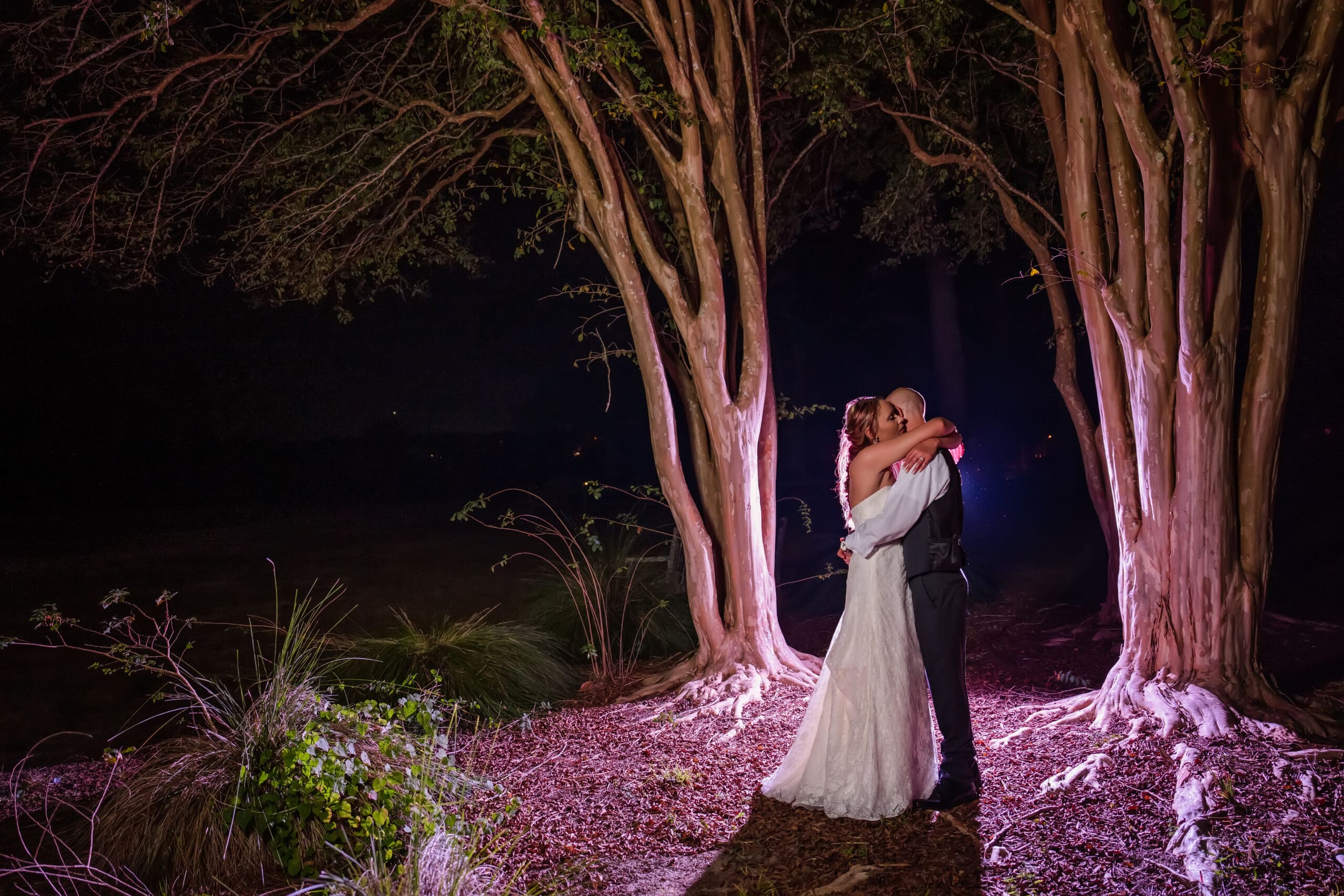 Groom and groomsmen at Pensacola wedding ceremony