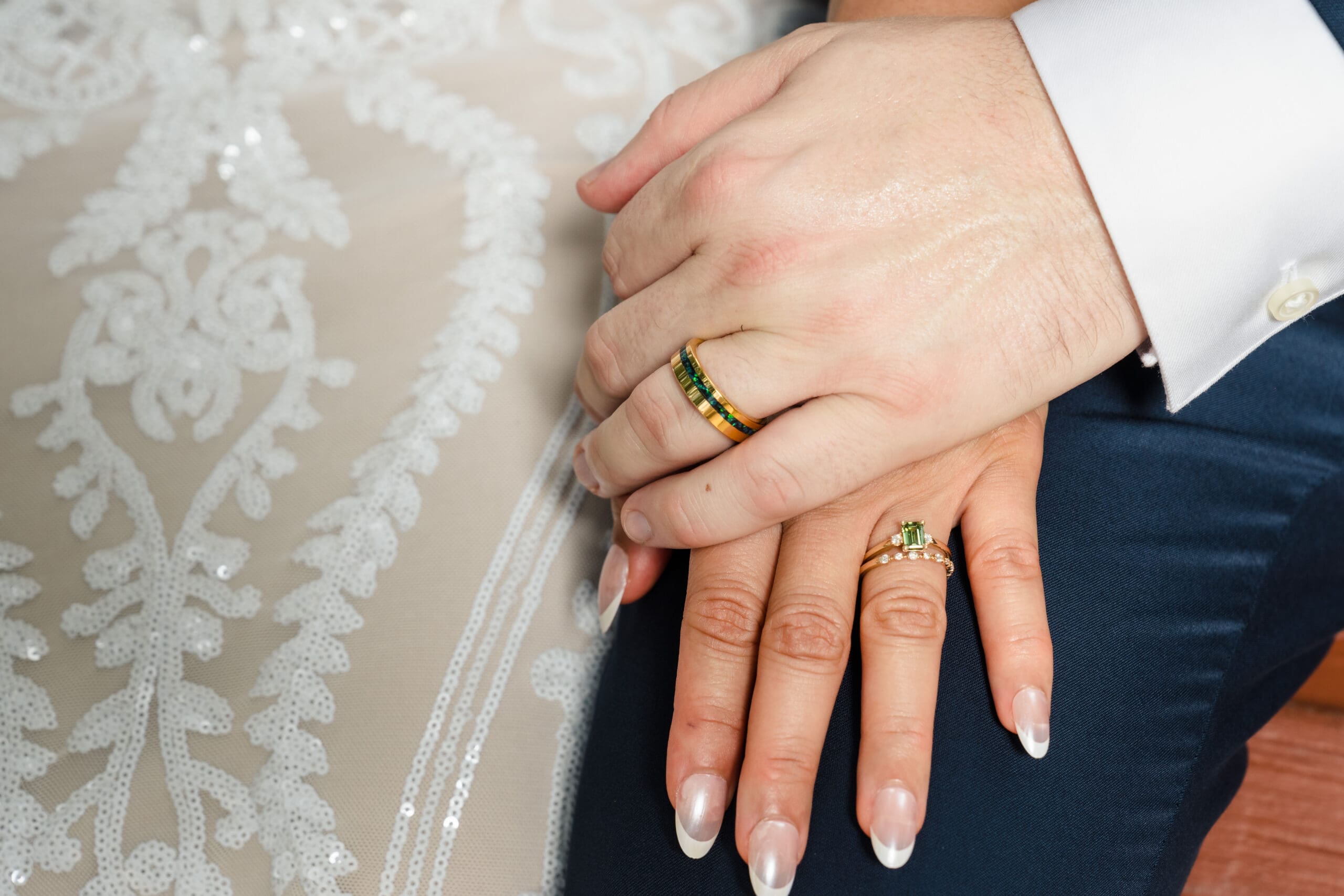 Wedding couple portrait at Pensacola venue by 8nfinity Photography