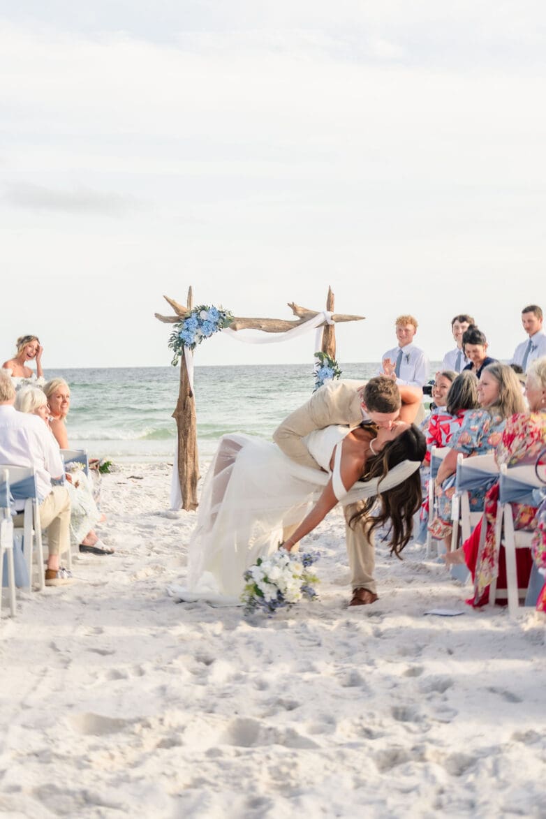 Sunset wedding portraits Santa Rosa Beach by Pensacola Wedding Photographer 8nfinity Photography