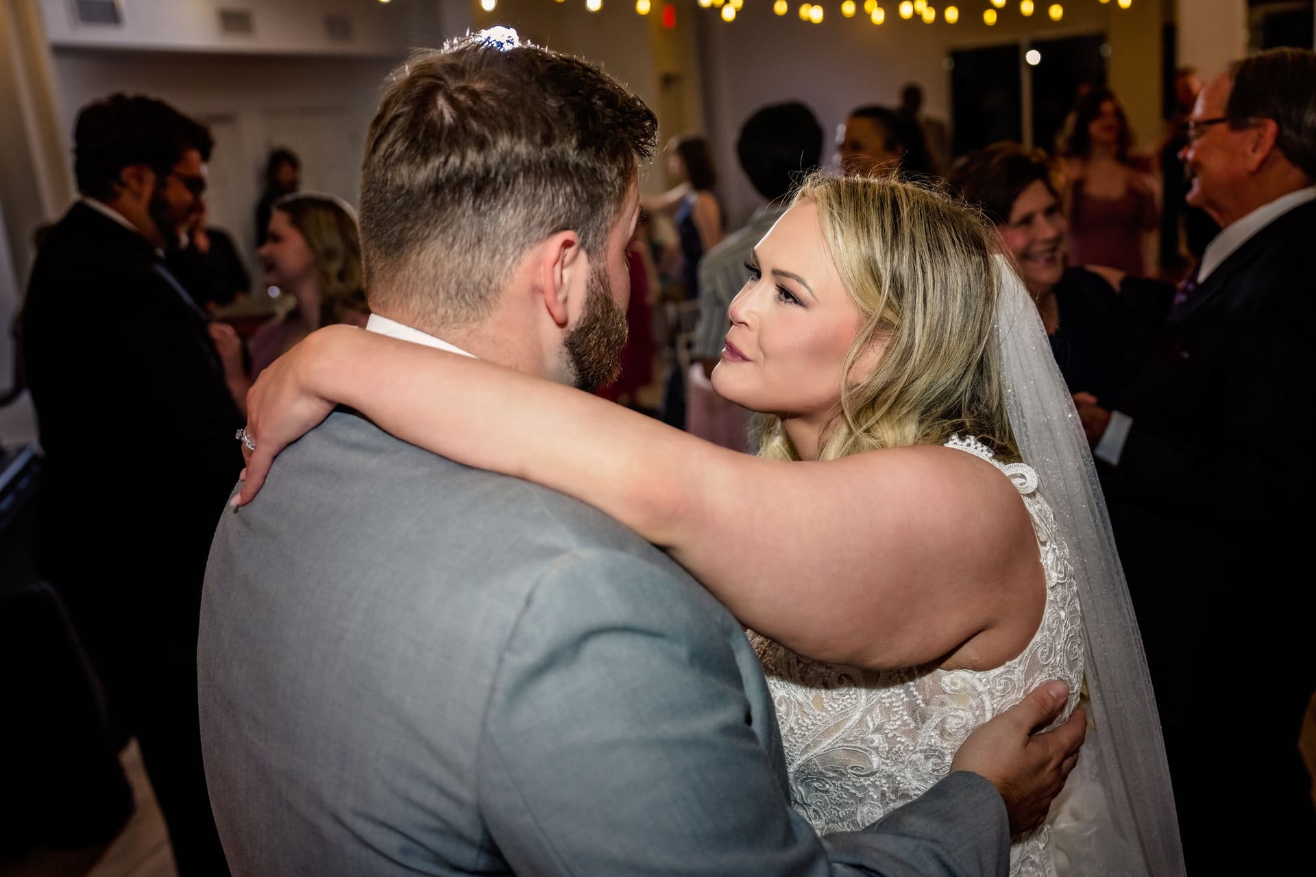 Reception celebration at Becky and Steven Star Wars themed wedding at Pier Suites Pensacola Beach