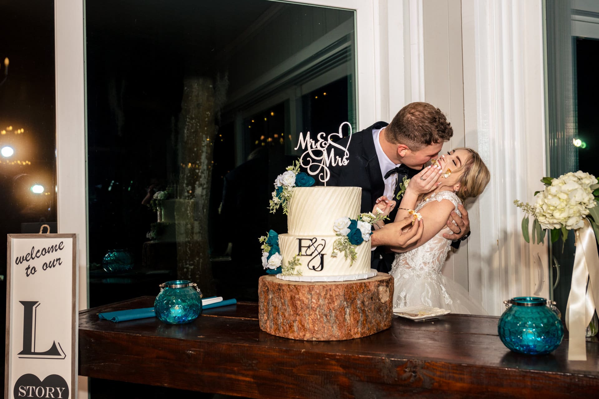 Julia and Evan sparkler exit at The Barn at Crescent Lakes wedding in Destin, Florida