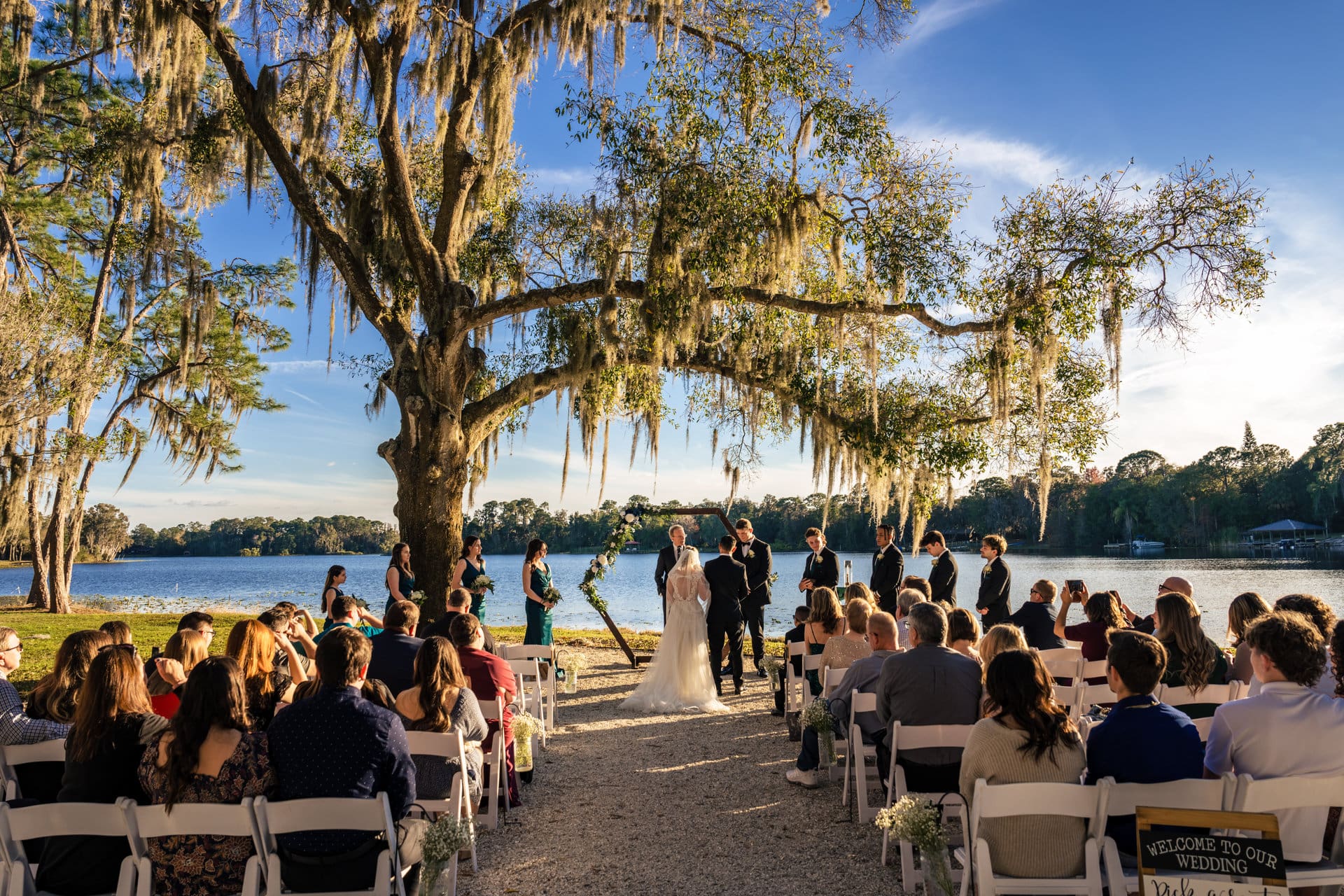 Julia and Evan share an intimate moment at The Barn at Crescent Lakes wedding venue in Destin, Florida