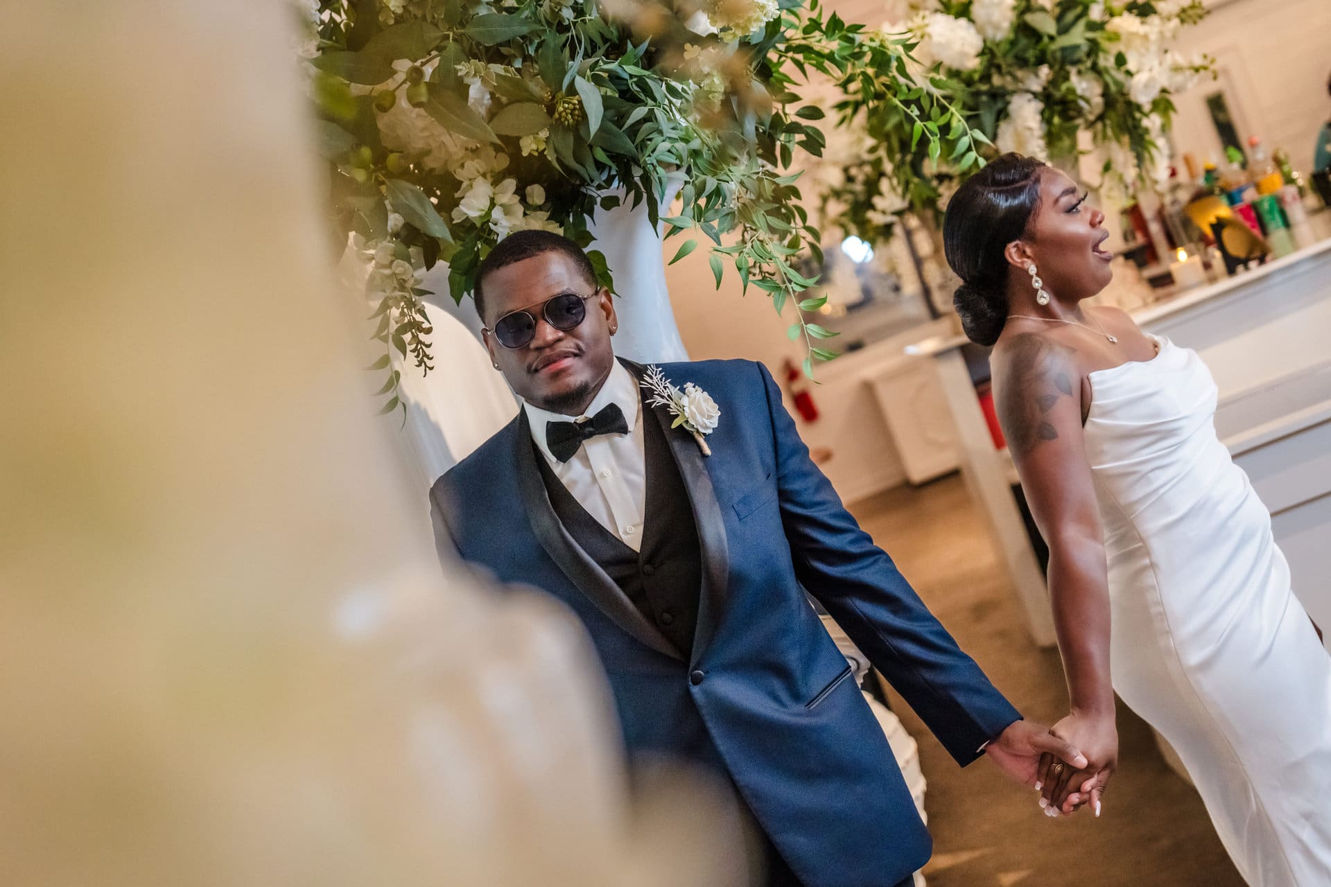 Justice and Wragner intimate wedding portraits at Supposey in Pensacola, Florida