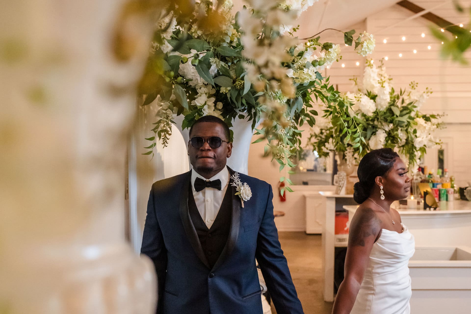 Emotional reception speeches at Justice and Wragner wedding at Supposey in Pensacola, Florida