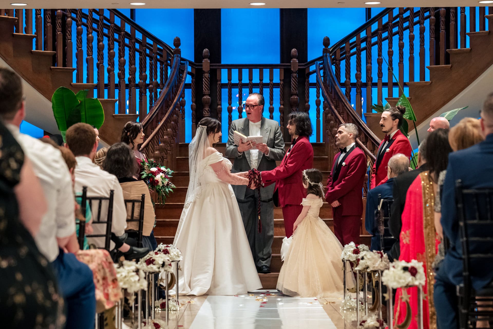 golden hour wedding portrait Tavares Pavilion Lake Dora